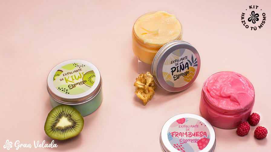 kit exfoliante de frutas post