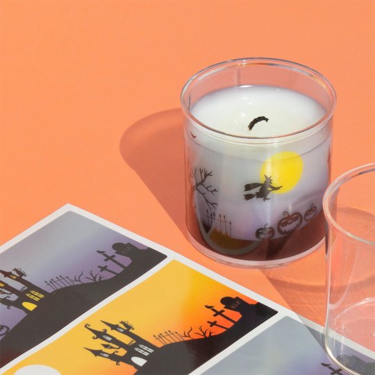 kit como hacer velas de halloween en vaso materiales e instrucciones 1