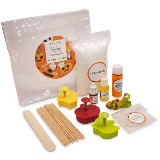 kit como hacer velas pick de halloween materiales e instrucciones